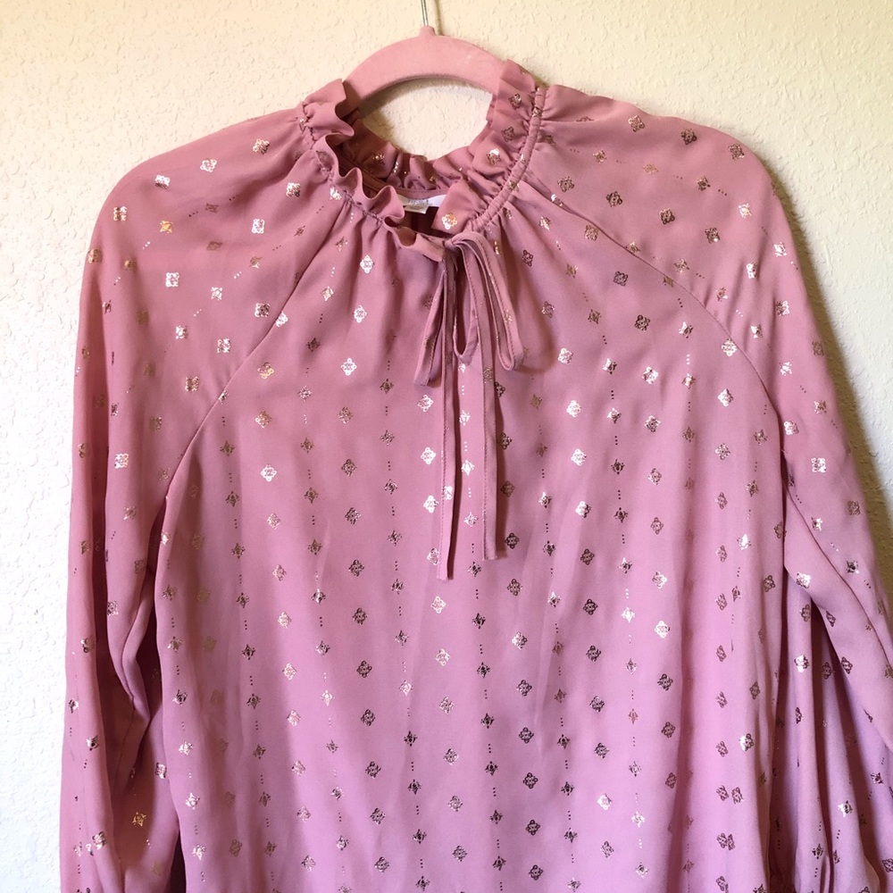 Pink Long Sleeve Blouse